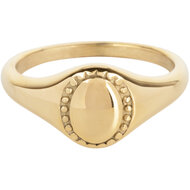 Charmin&rsquo;s Zegelring Goudkleurig Rond met Gedraaid Randje R1184