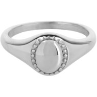 Charmin&rsquo;s Zegelring Staal Rond met Gedraaid Randje R1183