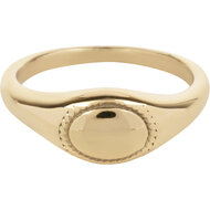 Charmin&rsquo;s Zegelring Goudkleurig Ovaal met Gedraaid Randje R1182