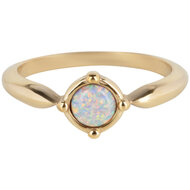 Charmin&rsquo;s Ronde Goudkleurige Ring met Opaal R1164