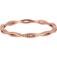 Charmin&#039;s Ring Rosegoudkleurige Open Bewerkte Ovaaltjes R1109