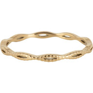 Charmin&#039;s Ring Goudkleurige Open Bewerkte Ovaaltjes R1108