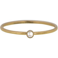 R1074 Birthstone June Pearl Stone Shine Bright 2.0 Goldplated
