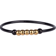 R941 Palm Small Black &amp; Gold Steel