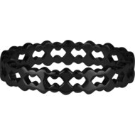 R911 Double trouble Black steel Ring