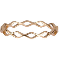 Charmin&rsquo;s goudkleurige stapelring R905 Ace Chain Goldplated