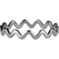 Charmin&rsquo;s stapelring R902 Platte Wave Staal