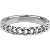 Charmin&#039;s Ketting-ring Half Ketting Half Glad Staal R876