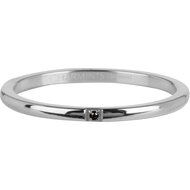 Charmin&#039;s basisring R866 Precious Black Stone steel