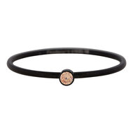 R499 Shine Bright 2.0 Black Steel with peach crystal