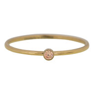  Charmin&#039;s Birthstone November Champagne Topaz Stone 2.0 Goldplated R497 