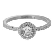 Charmin&#039;s Ring Birthstone April Witte Kristal Staal Iconic Vintage R435