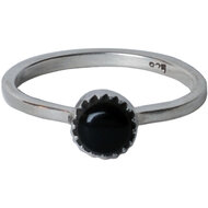 Charmin&#039;s Silver Ring Round Onyx R038 &ndash; Authentic Handmade Silver
