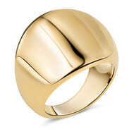 Charmin's Gold-Colored Chunky Ring with Hollow Ball Steel R1793 &ndash; Elegant Connection