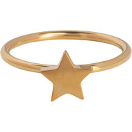 KIDZ Goudkleurig Grote Ster Kinderring Staal KR141 &ndash; Een Sterretje voor jou