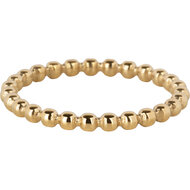 Charmin&#039;s Goudkleurige Ring met Geregen Bolletjes 1,7 mm Staal R1389 &ndash; Subtiel en Speels