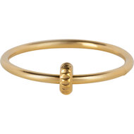 Charmin&#039;s Goudkleurig Rollend Schijfje Anxiety Fidget Ring Staal R1355