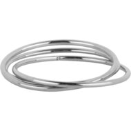 Charmin's Trinity Smal Rolling Anxiety Fidget Ring Staal  Smal R1629