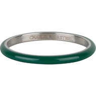 Charmin&rsquo;s Donker Smaragd Groen Emaille Stapelring van Edelstaal &ndash; Een chique keuze R1615