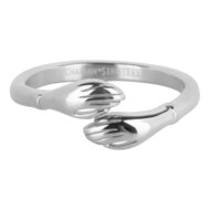 Charmin's Vriendschap Knuffel Ring Staal R1398