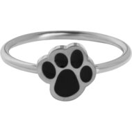 KIDZ Goldfarbener Kinderring Tierpfote Stahl KR163 - Wessen Tierpfote ist das?