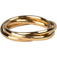Charmin's Trinity Rolling Anxiety Fidget Ring Goudkleurig R1066 