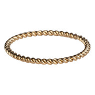 Charmin&rsquo;s Goudkleurige Gedraaide Ring 1mm R329 