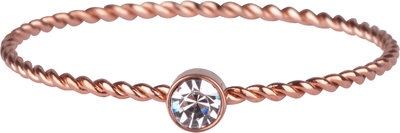 R946 Shine Bright Twisted Rosegold and white crystal