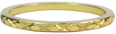 Ring R305 Gold 'Cross Steel'