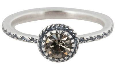 Zilveren Ring R286 'Crystal Crown'