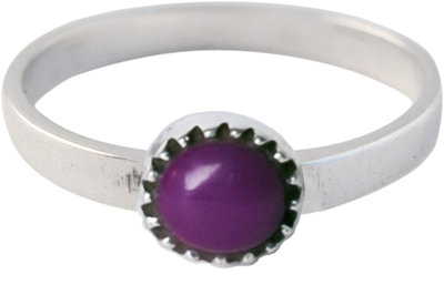 Ring KR06 'Natural Stone' Purple Amethyst