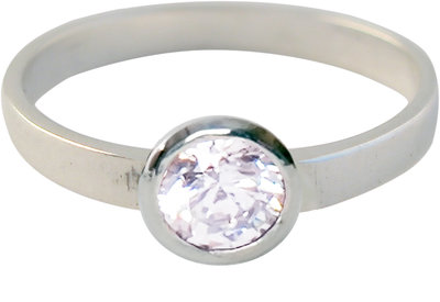 Ring KR01 'Round Diamond' White