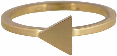 Charmin’s goudkleurige stapelring R395 Triangle goldplated staal