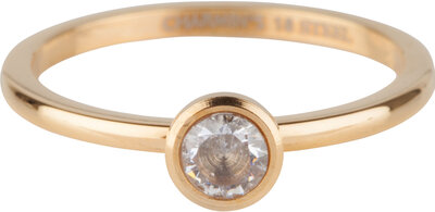 Charmin’s goudkleurige stapelring R489 Stylish Bright goldplated staal