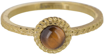 Charmin's ring R1081 Iconic Vintage Tigereye Stone Gold
