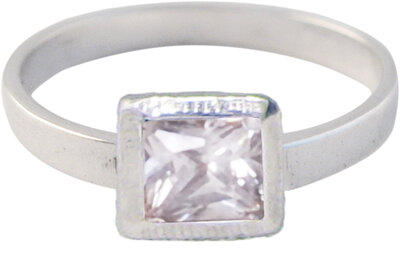Ring KR25 'Cubic Diamond' White