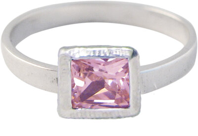 Ring KR27 'Cubic Diamond' Pink
