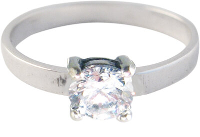 Ring KR29 'Princess Diamond' White