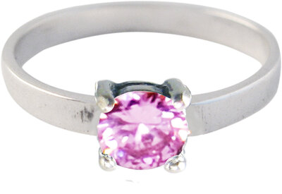 Ring KR31 'Princess Diamond' Pink