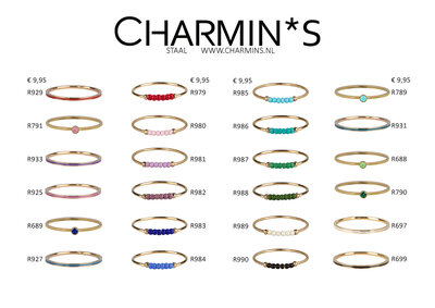 Charmin's Kleurrijke Ringen 24 modellen in 4 maten Easy Order