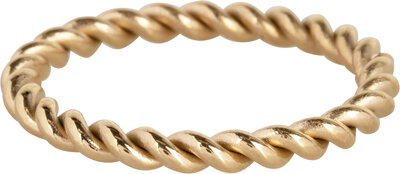 Charmin’s Big Twisted Gedraaide Aanschuif Ring Gold R1008