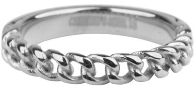 Charmin's Ketting-ring Half Ketting Half Glad Staal R876