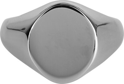 Charmin's UNI Herren-Siegelring, groß, oval, Stahl R970