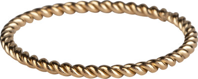 Charmin's Gold Colored Twisted Ring 1mm R329