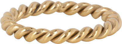 Charmin's Gold Colored Twisted Ring Steel 3mm R1439