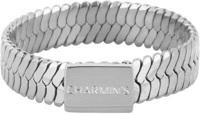 Charmins flacher geflochtener Ring mit Platte 5 mm Stahl R1487