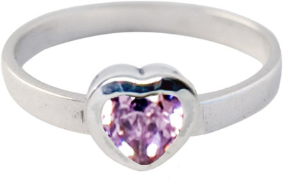 Ring KR11 'Crystal Love' Baby Pink