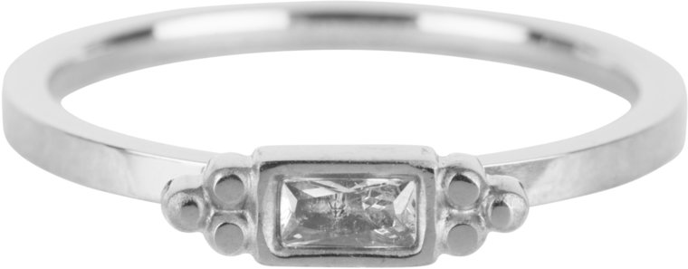 R618 Royal Rectangle Shiny Steel Crystal CZ