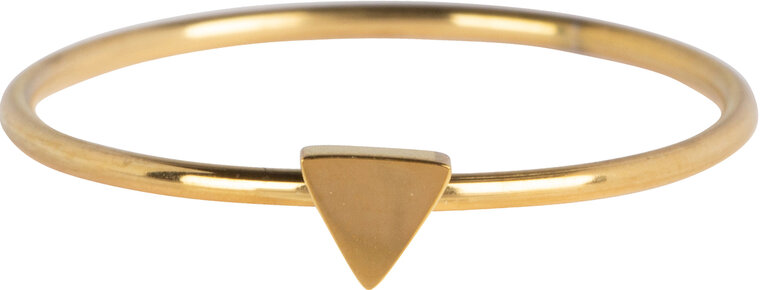 Charmin’s goudkleurige stapelring R723 Minimalist Triangle goldplated staal