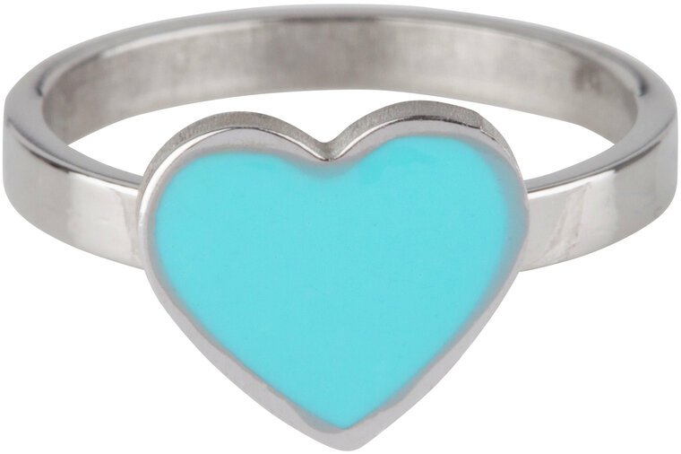 KR74 Heart Turquoise Shiny Steel